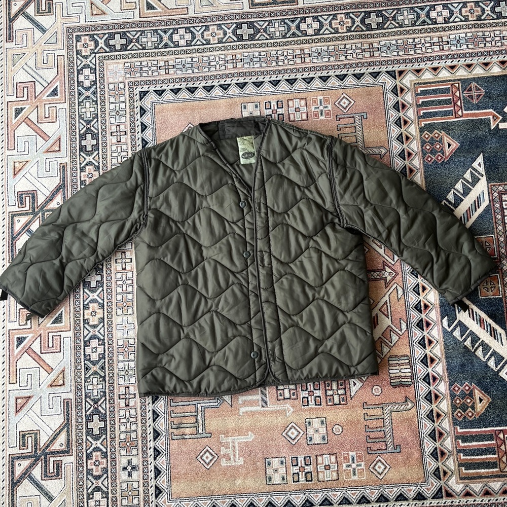 Vintage olive green liner jacket